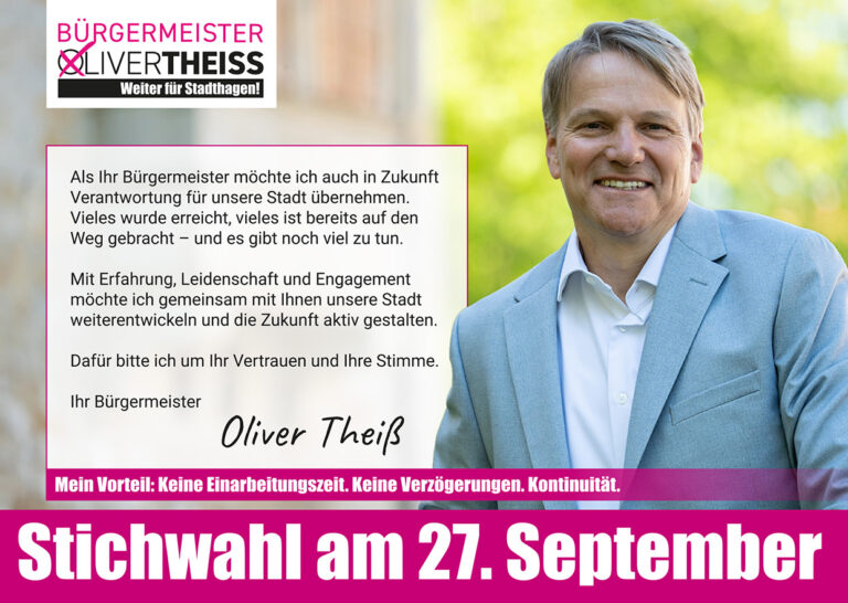 Oliver Theiß - Bürgermeister Stichwahl am 27. September 2026